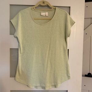 Chico’s Light Green Metallic Top Size 1/Medium